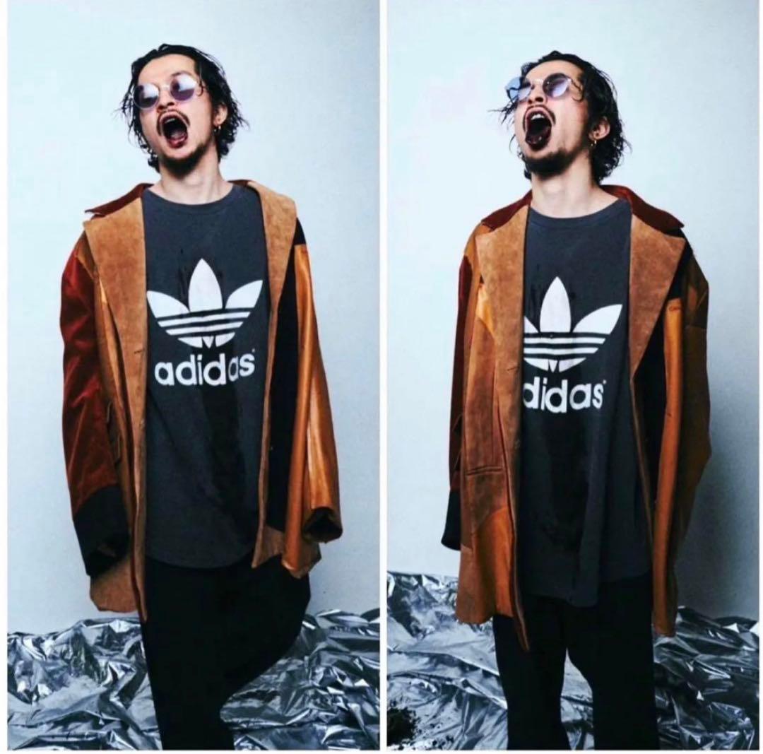 常田大希着用 adidas 90s USA製 トレフォイル 両面 Tシャツ - メルカリ