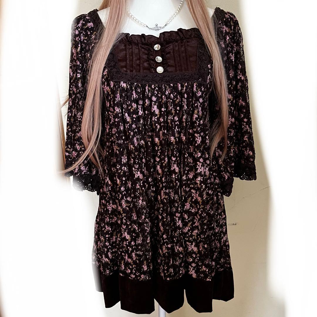 リズリサ 姫系 姫ギャル y2k 花柄 レース フリル lizlisa - メルカリ