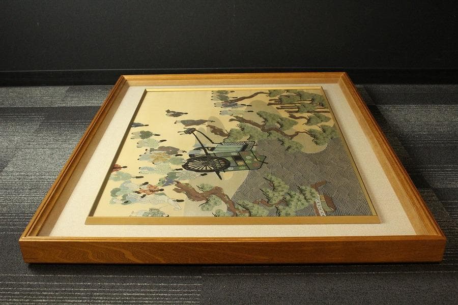 京都 西陣 川島織物 刺繍裂源氏絵 額装 美品 呉服屋蔵(K-LC938) - メルカリ