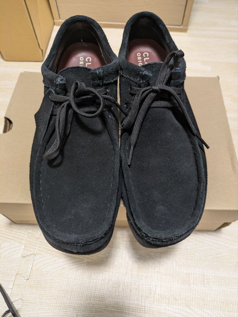 【美品】クラークス ワラビー ゴアテックス ブラック黒 UK7.5 25.5cm