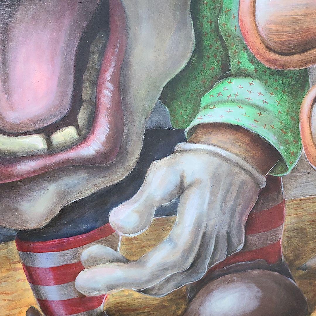 絵画 油彩 【ぼくのともだち】 - メルカリ