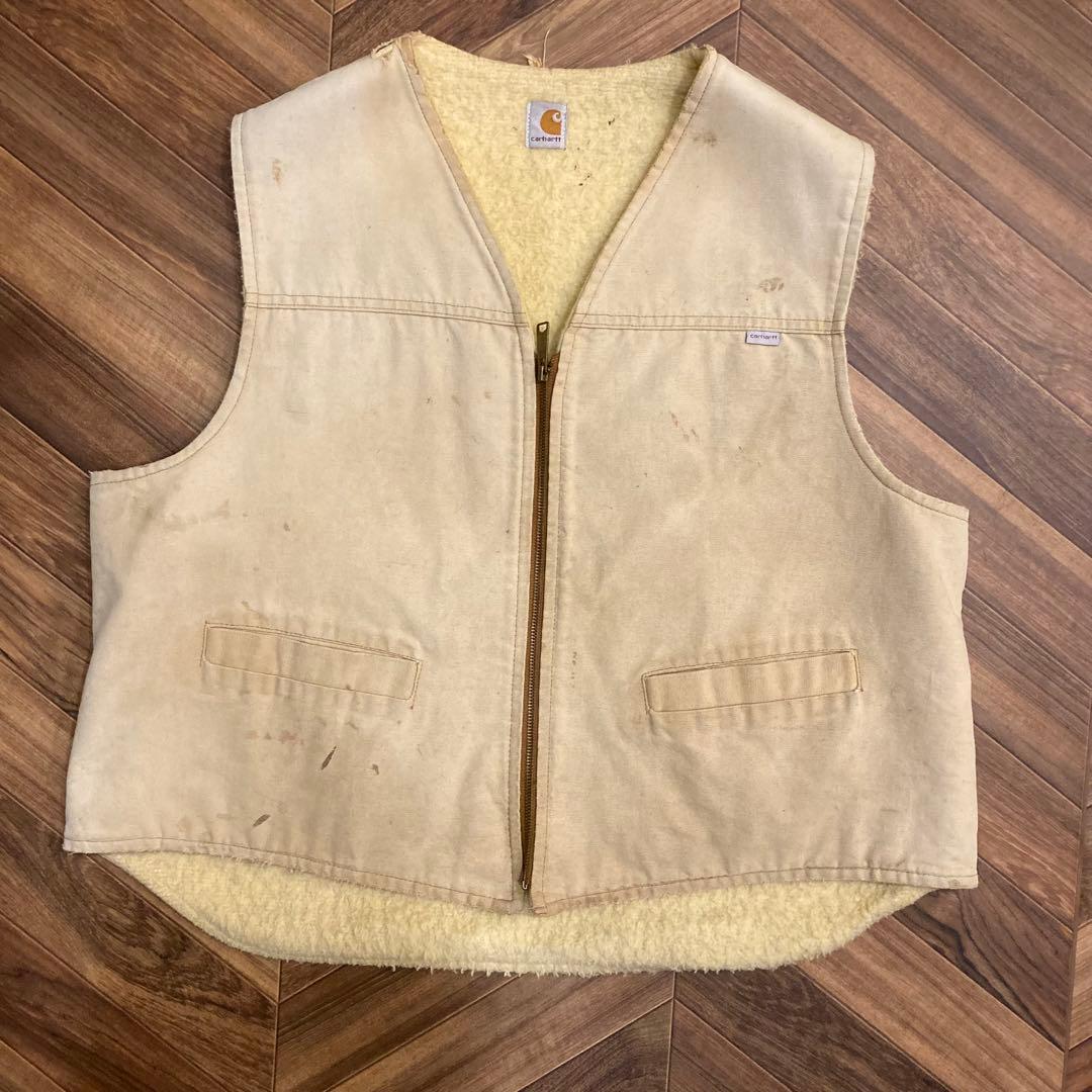 Carhartt カーハート 80s ダックベスト ハンティングベスト 古着 80s USA製 Carhartt コーデュロイ キルティング ブラウン ダック