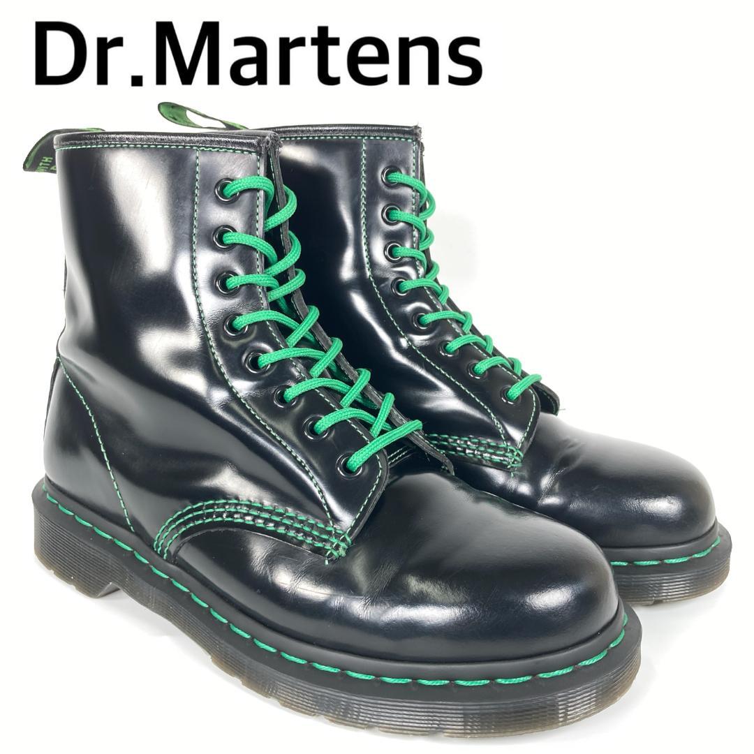稀少カラー ドクターマーチン 1460 GS 8ホールブーツ グリーンステッチ