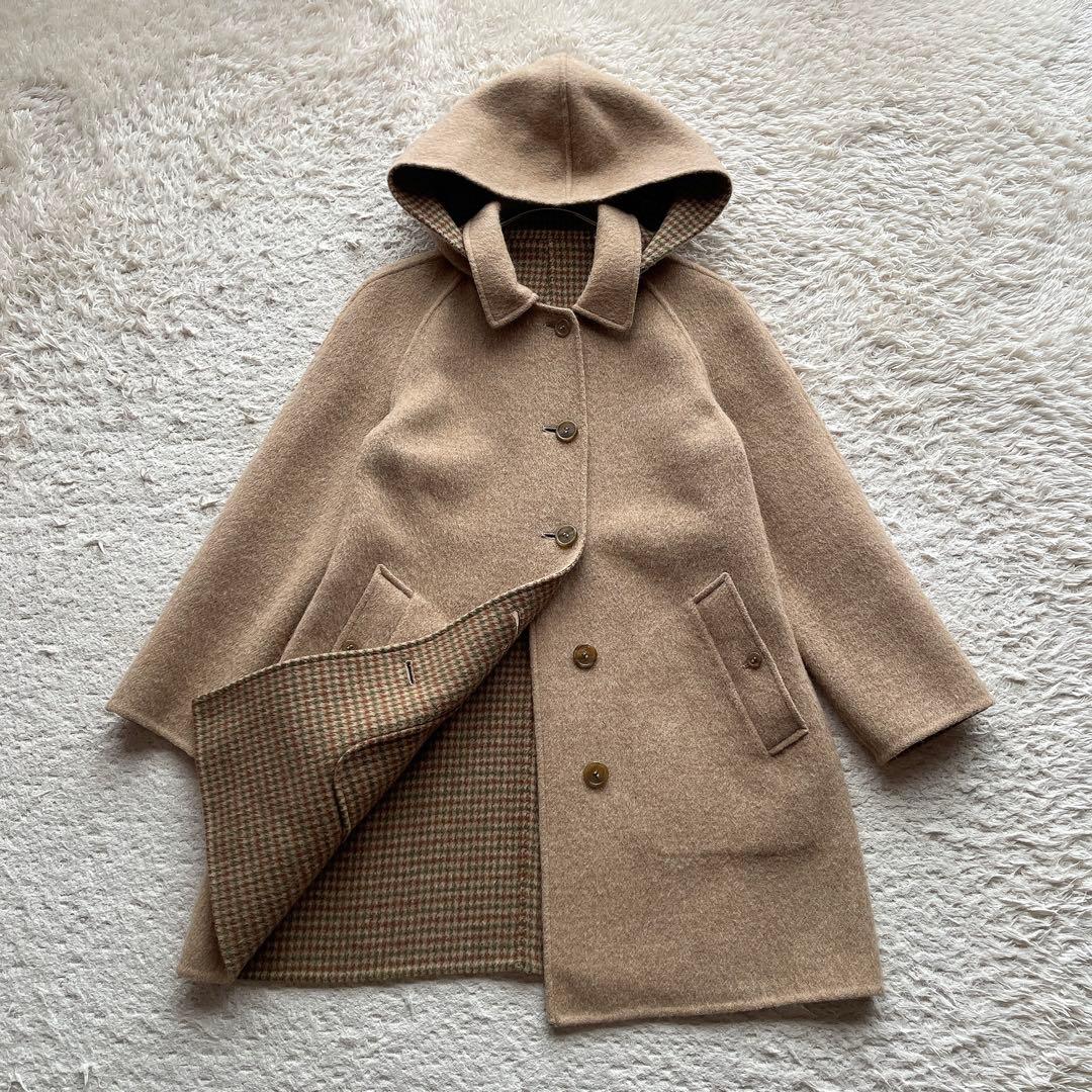 【希少】バーバリー ダブルフェイス ウールコート リバーシブル ベージュ M 希少】バーバリー ダブルフェイス ウールコート リバーシブル ベージュ