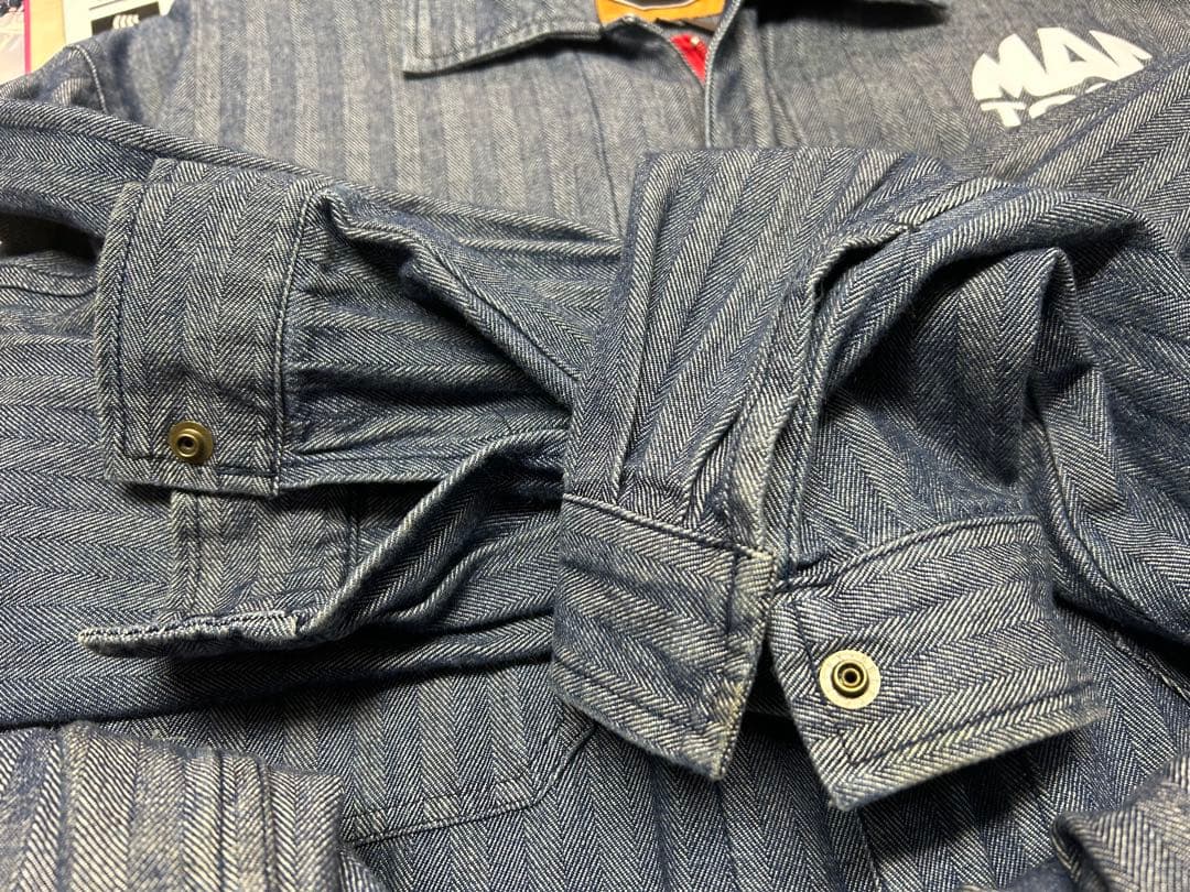 MAC TOOLS ストライプデニムオーバーオール イーブンリバー - メルカリ