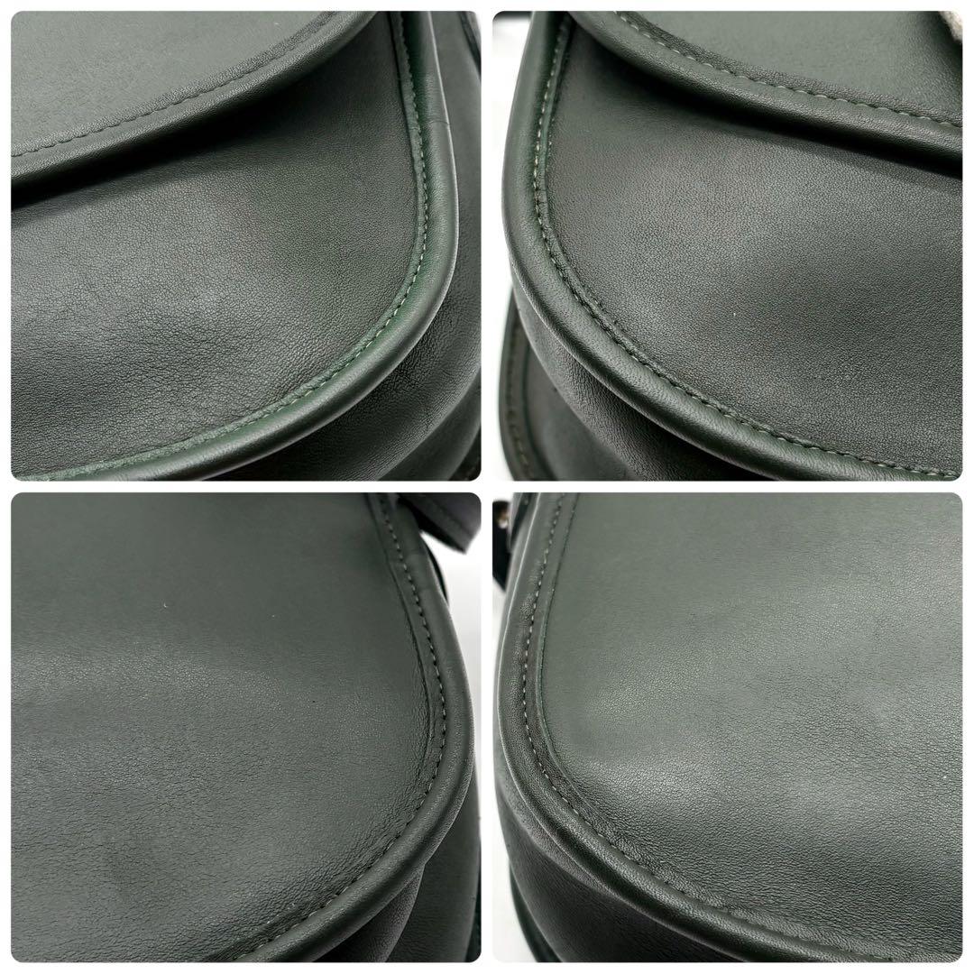 美品✨オールドコーチ ショルダーバッグ 9790 ターンロック グリーン