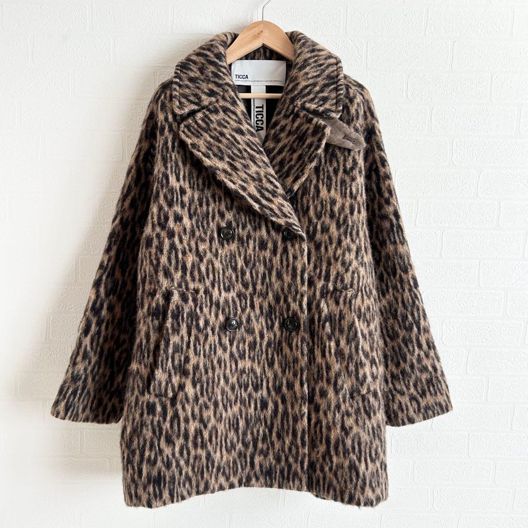 美品✨TICCA レオパードシャギーピーコート TBDA-252 - メルカリ