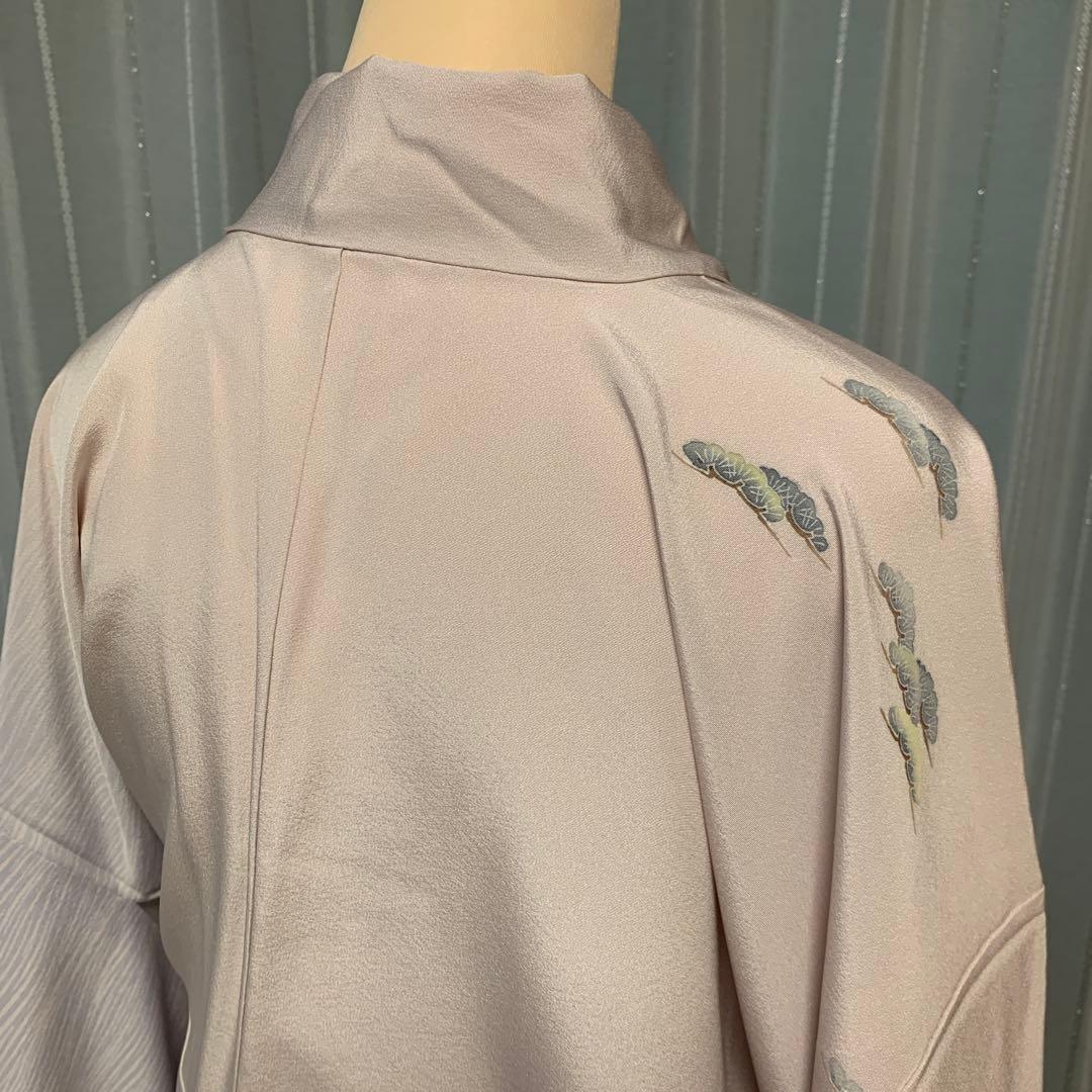 yamaguchi様極美品☆加賀友禅訪問着袷☆落款あり☆舞鶴☆グレー