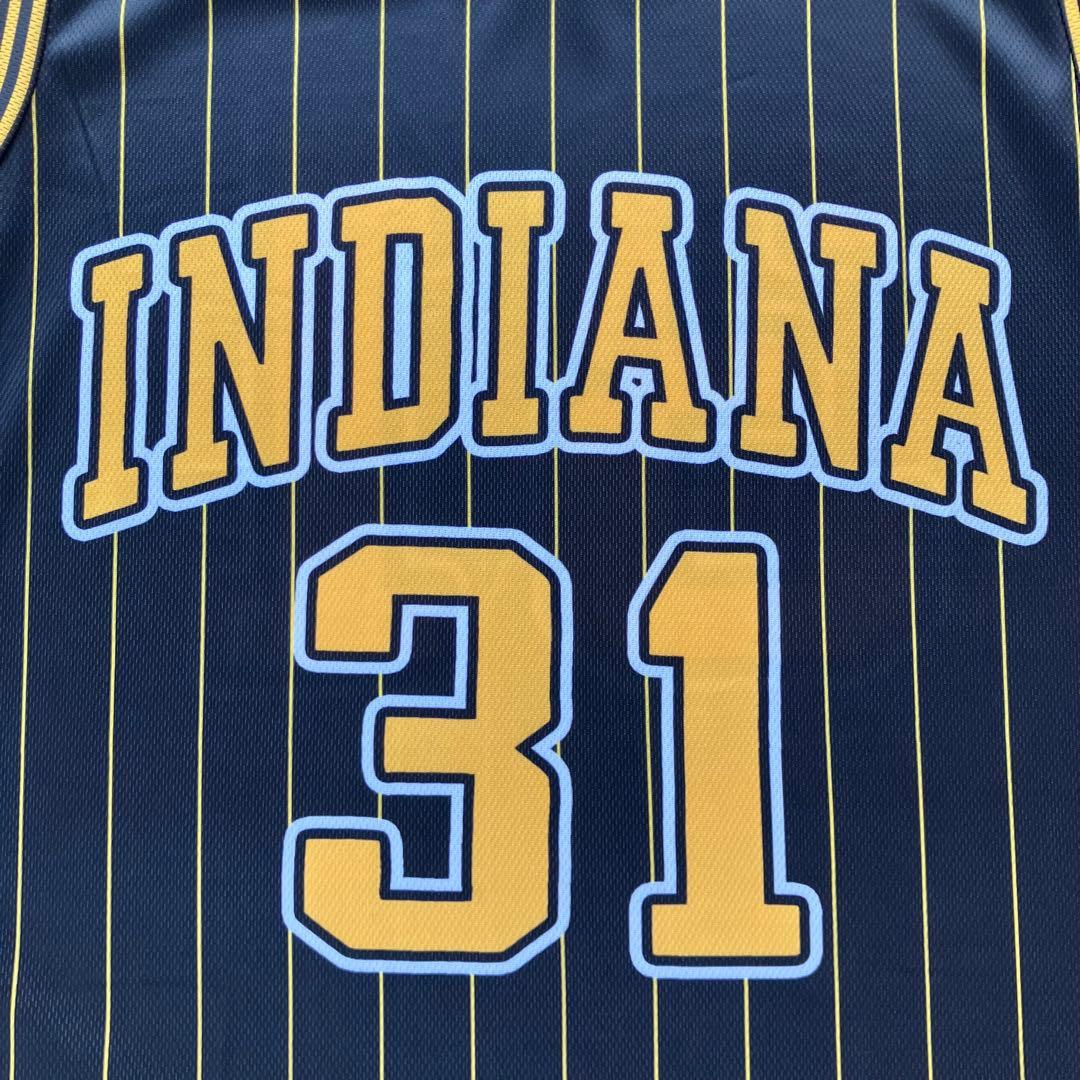 新品 NBA レジー・ミラー ペイサーズ ユニフォーム ストライプ シャツ