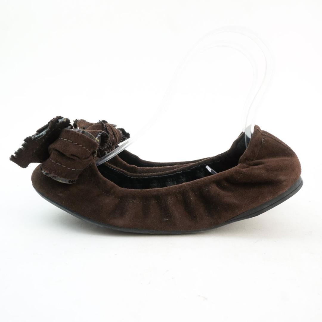プラダスポーツ 36 プラットシューズ リボン ブラウン/BD44 - メルカリ