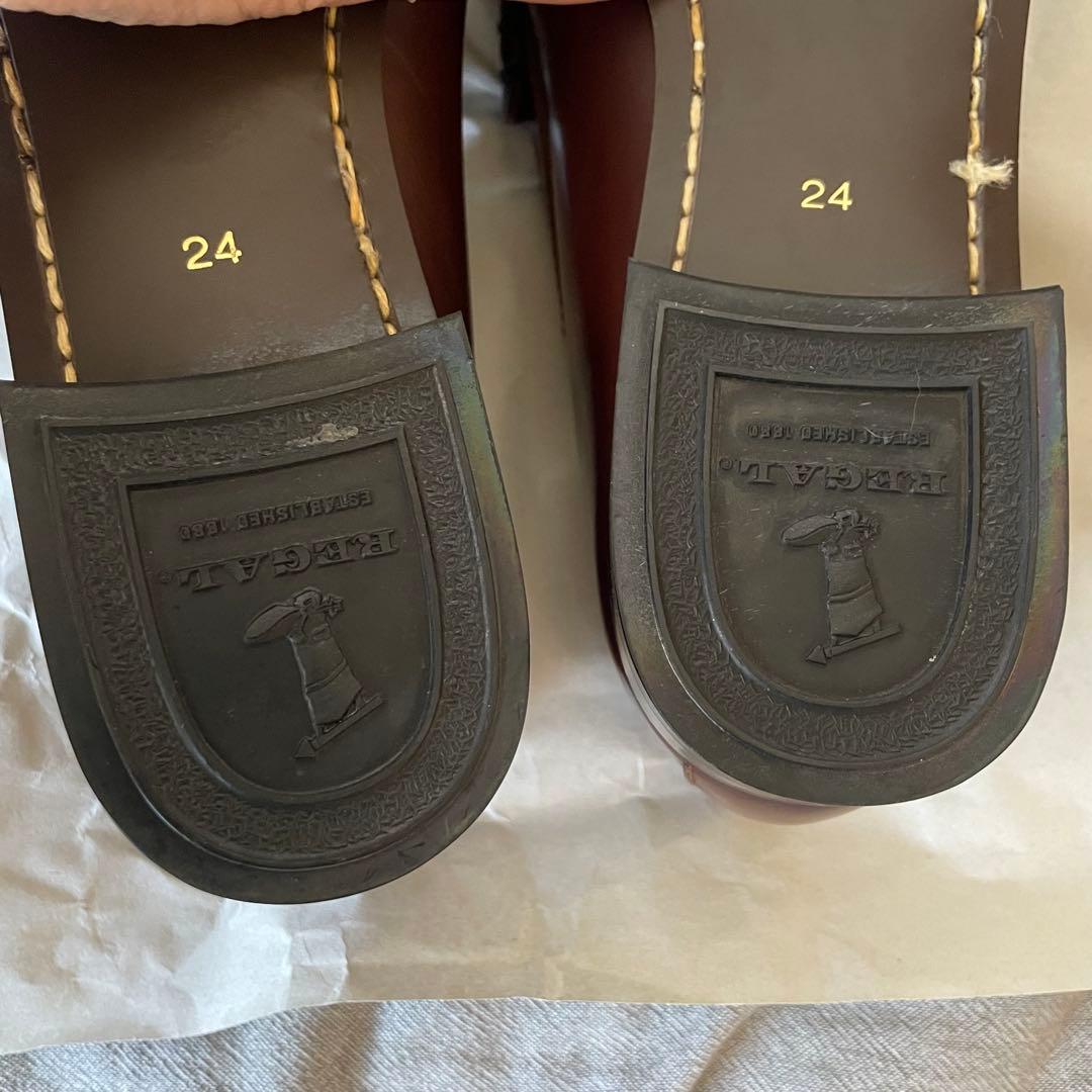 訳あり新品未使用品】REGAL ローファー 鏡面加工 茶 24cm 牛革 - メルカリ