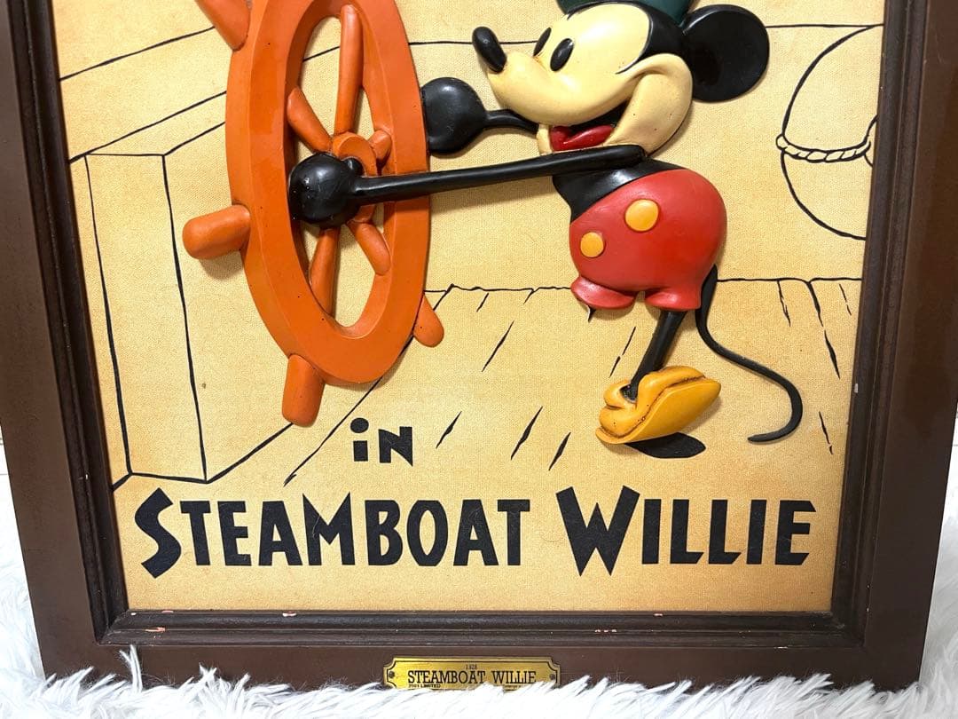 レトロ レア物 ミッキーマウス 壁掛け 蒸気船ウィリー