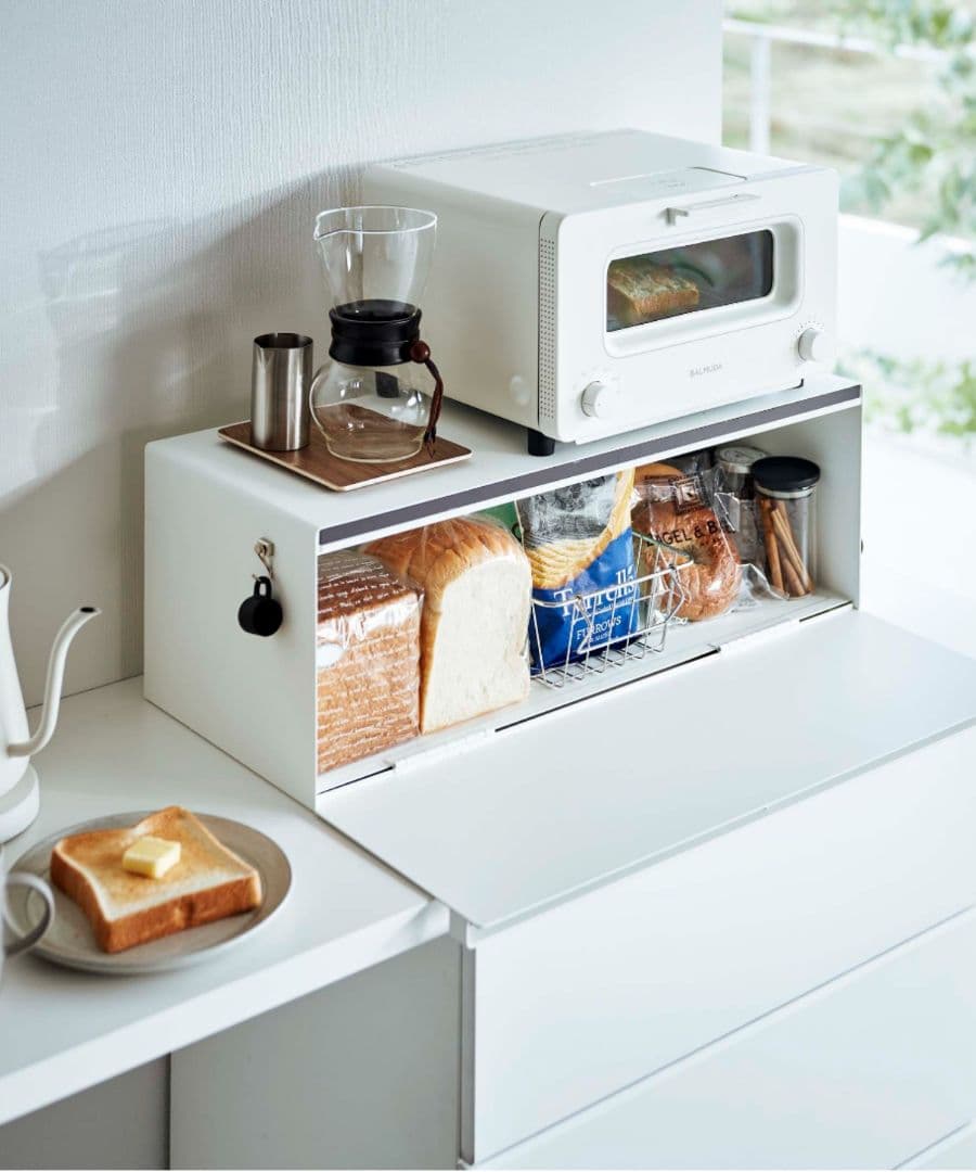 新品未使用　山崎実業タワー tower　ブレッドケース ワイド ホワイト tower ｜ ブレッドケース タワー ワイド ｜ 山崎実業