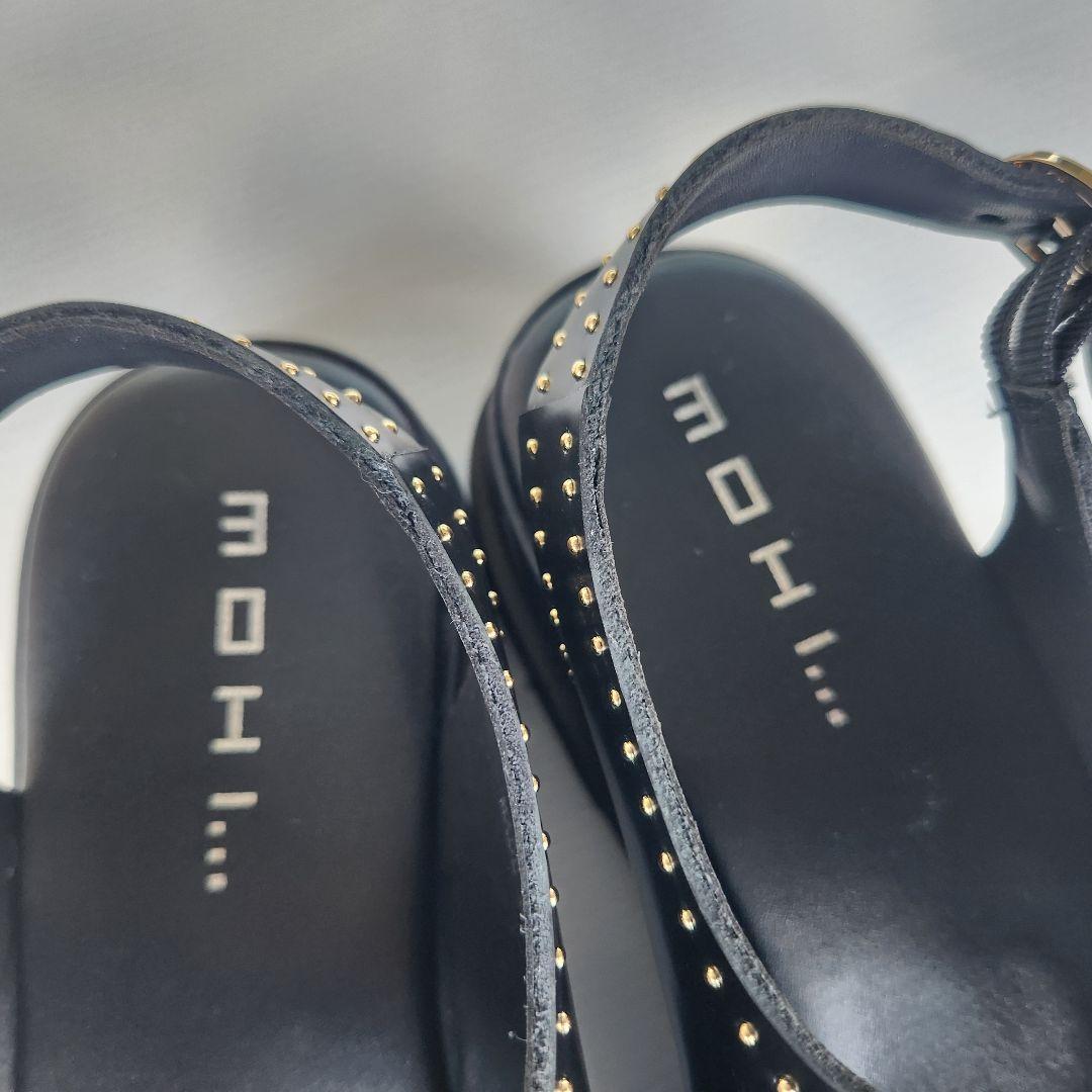 極美品☆MOHI モヒ 厚底 スタッズサンダル 黒 23.5㎝ 429 - メルカリ