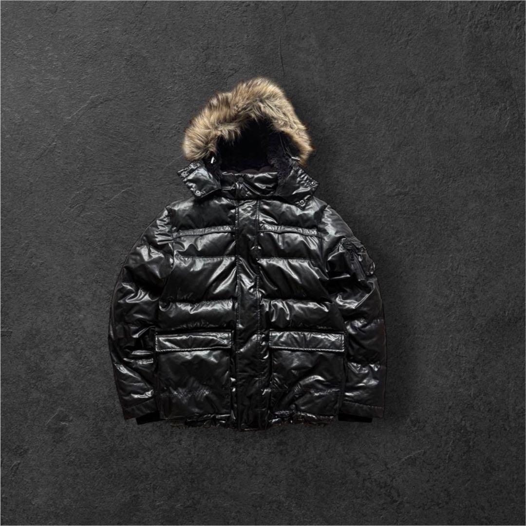 ナ*ク様 old uniqlo プレミアム ダウン ファー 平成 お兄系 y2k - メルカリ