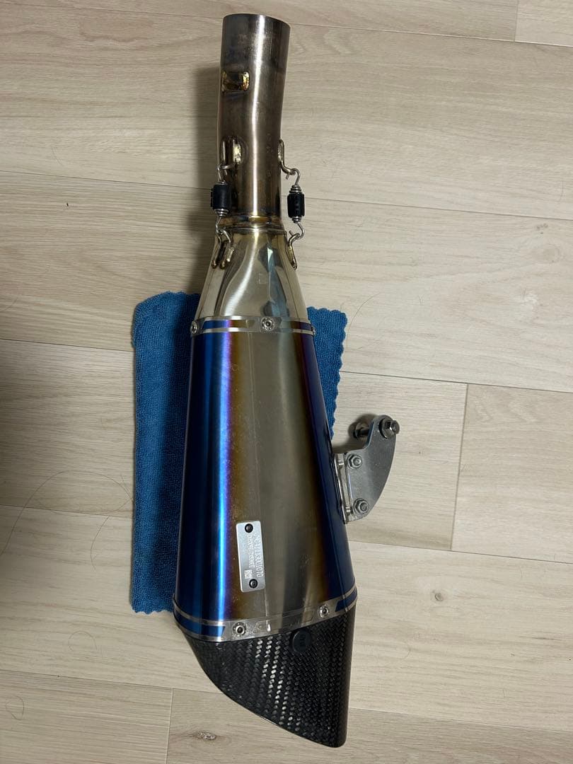 zx6r ヨシムラマフラー R‐11 政府認証 チタンブルーカバー - メルカリ