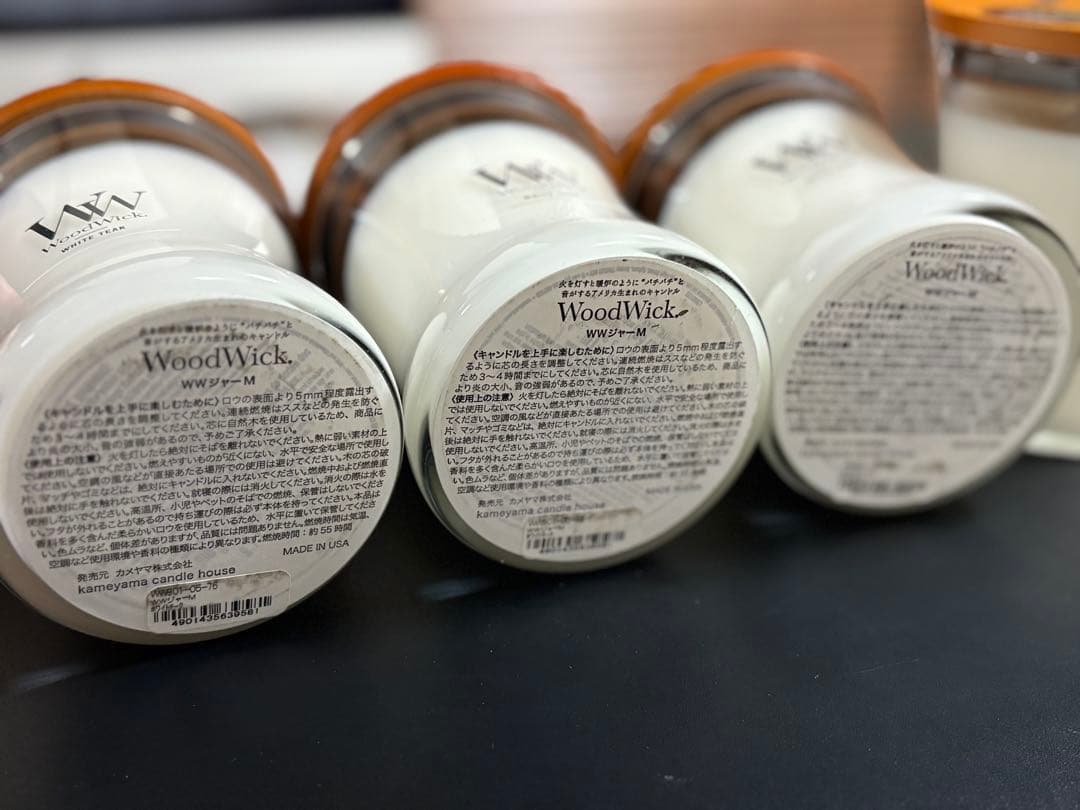 WW wood wick white teak Mサイズ 3個セット - アロマグッズ低 価格 通販