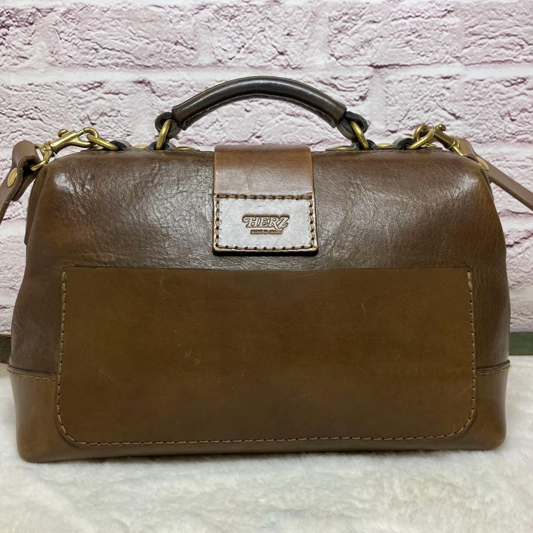 HERZ ヘルツ 2way口枠ショルダーバッグ CW-7 プルアップ ブルドッグ