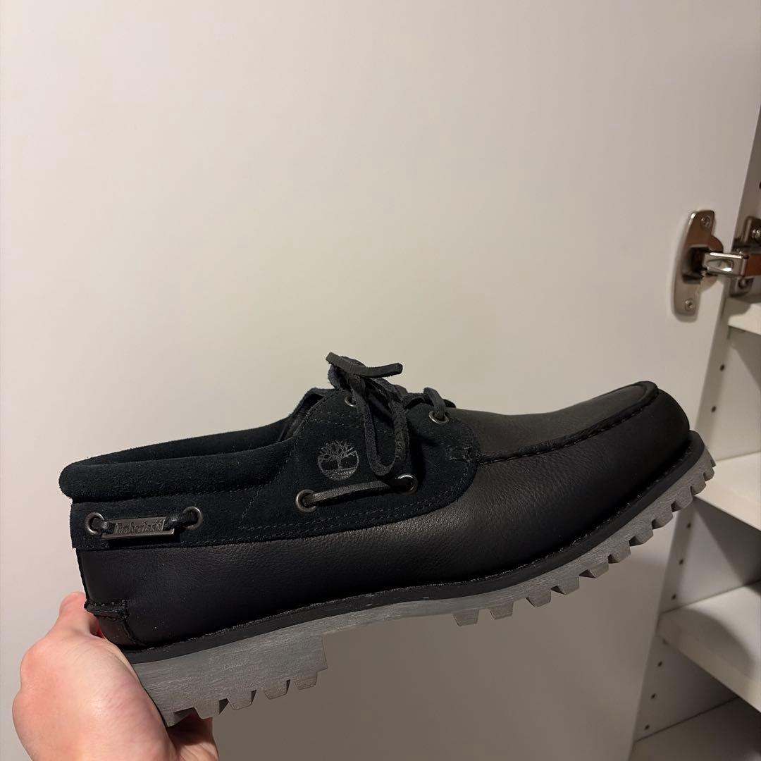 試着のみ 27cm Timberland ブラックデッキシューズ - メルカリ