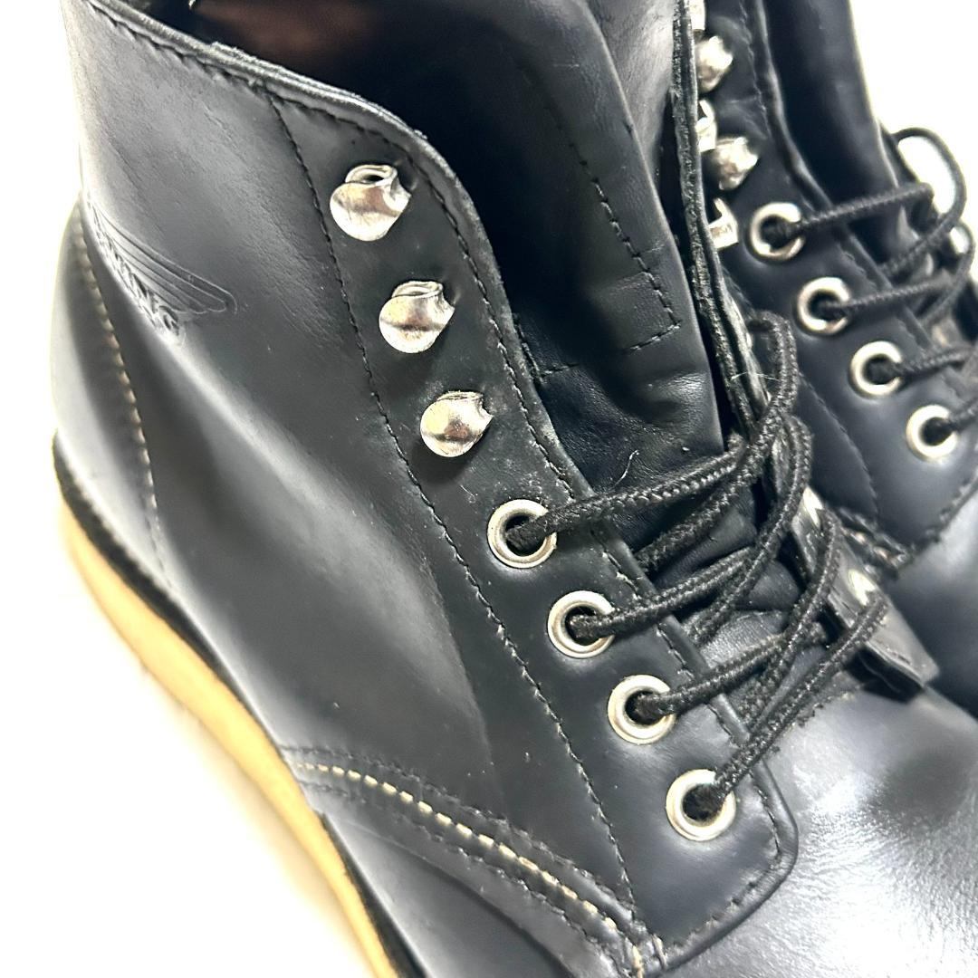 美品　レッドウィング　８１６５　26.5D プレーントゥ　箱付き　黒　レザー