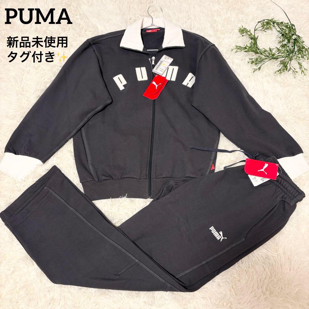 【新品未使用タグ付✨】PUMA スウェット上下セット L グレー PUMA 【新品タグ付】BMW コラボ スウェット パーカー パンツ