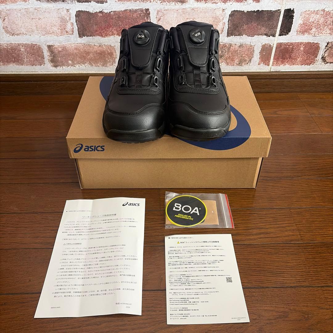 アシックス　WINJOB CP306 27cm BOA安全靴 ブラック ウィンジョブ® CP306 BOA® 3E相当 | ブラック×ブラック | ローカット