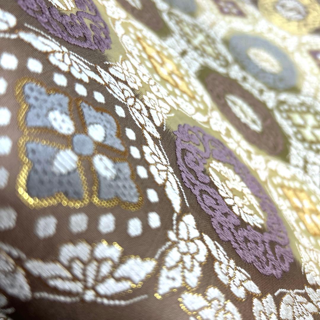 正絹　袋帯《刺繍　丸紋様》