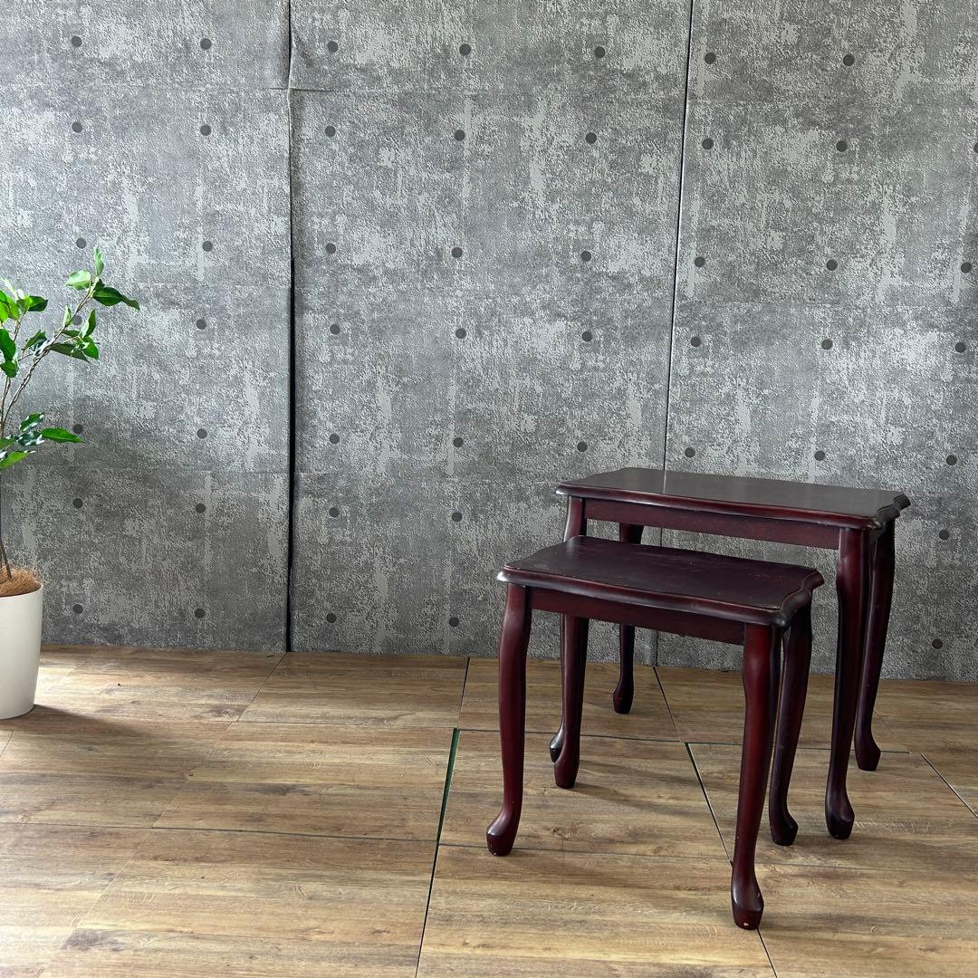 八幡産業꧂ネストテーブル サイド ナイト ロー 猫脚 ヴィンテージ