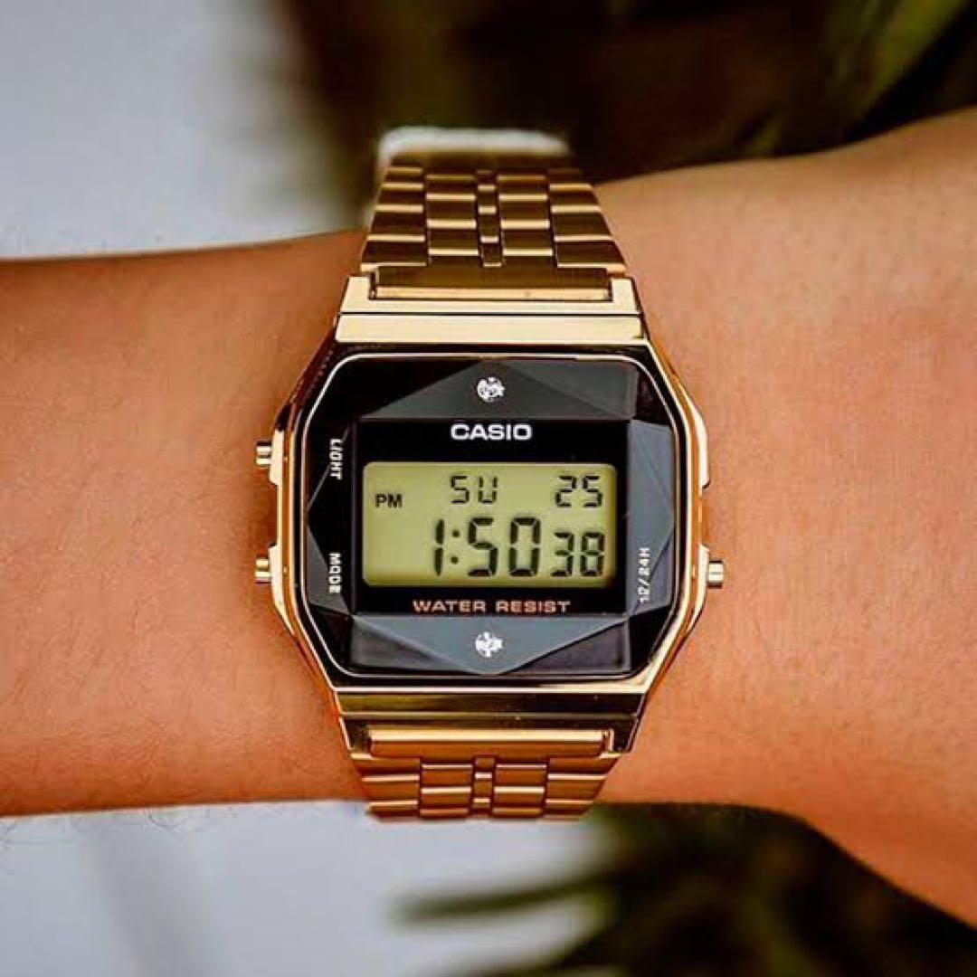 新品未使用】A-159 天然ダイヤモンド 付きチープカシオ - メルカリ