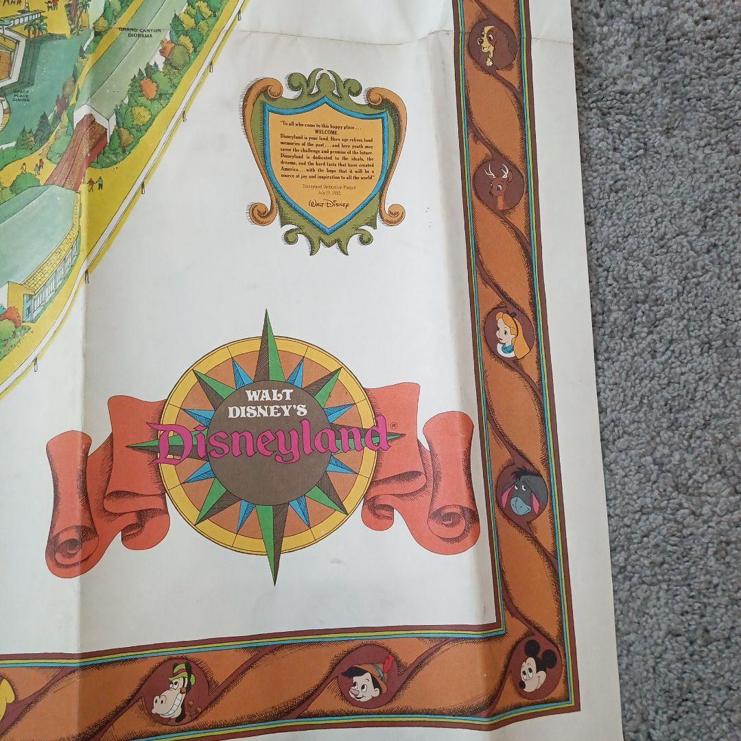 1970s 1978 カリフォルニア ディズニーランドマップ 地図 レトロ 昔