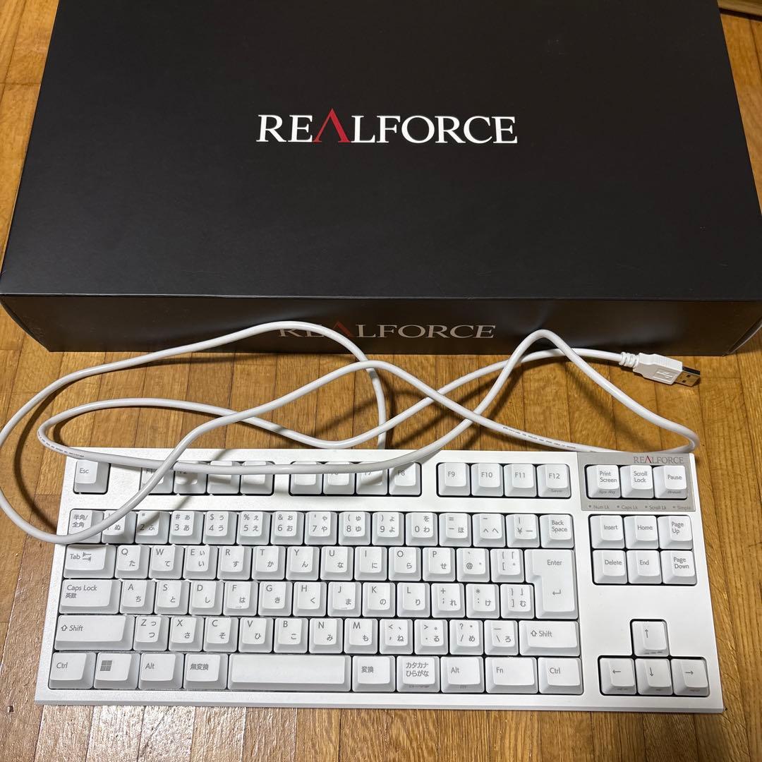 Topre 東プレ　Realforce R3S ホワイト　45G 静音 キーボード REALFORCE R3S 45g荷重/静音・テンキーレス(Windows
