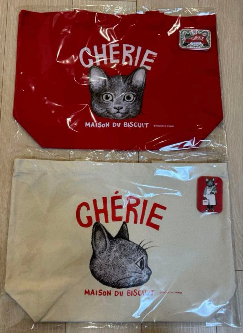 CHERIE × ヒグチユウコ/限定LEOトート2種類 缶バッジ付き - メルカリ