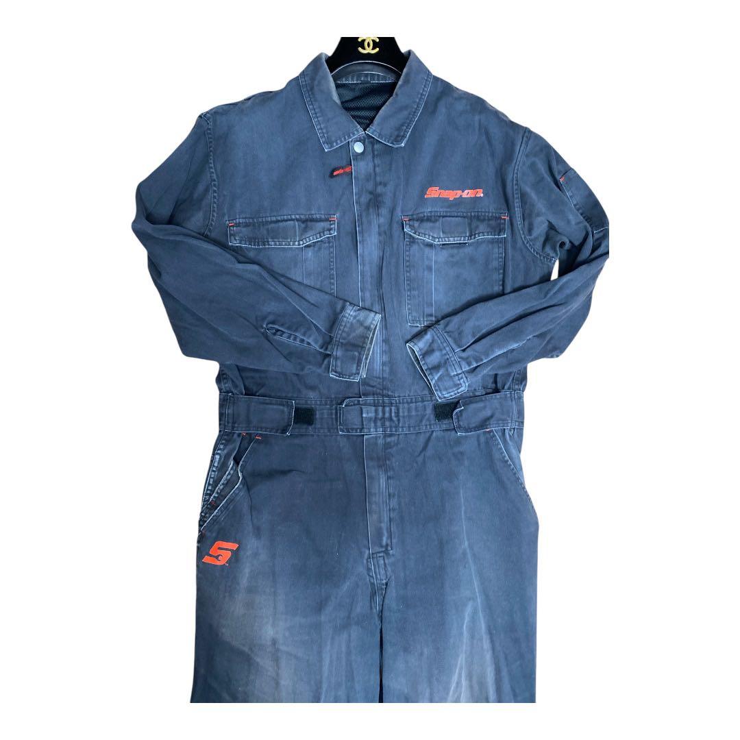 Snap-on スナップオン つなぎ ツナギLサイズ デニム 紺色 オーバー