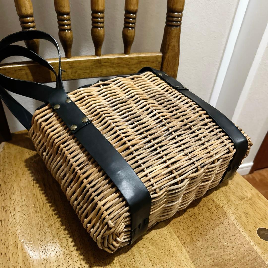 USED】エバゴス ブライドルレザーと紅籐・エストニアリネン被せ