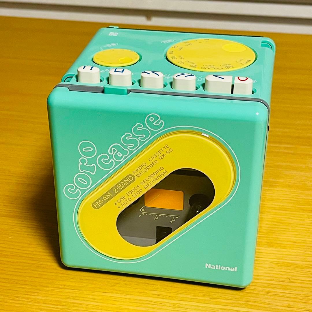 新品・昭和レトロ】National キューブ型ラジカセ コロカセ RX-90