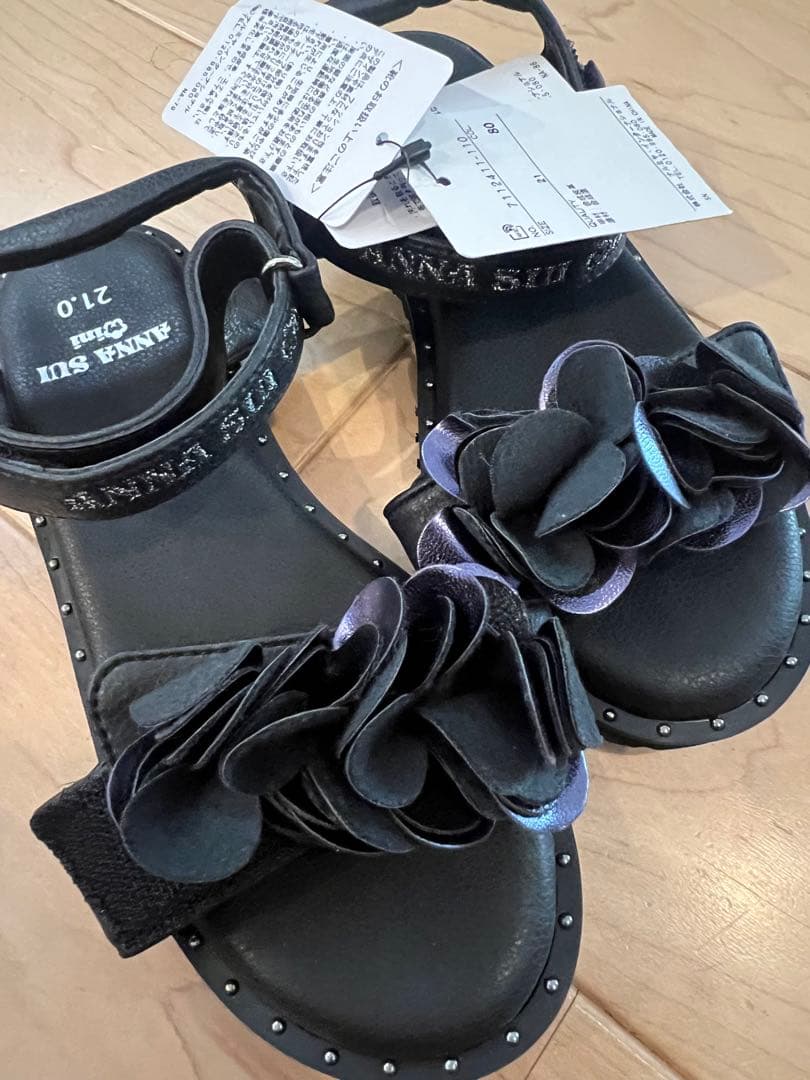 【新品タグ付き】アナスイミニ　サンダル　21cm アナスイミニ(ANNA SUI mini)のシューズ- 子ども服のナルミヤ