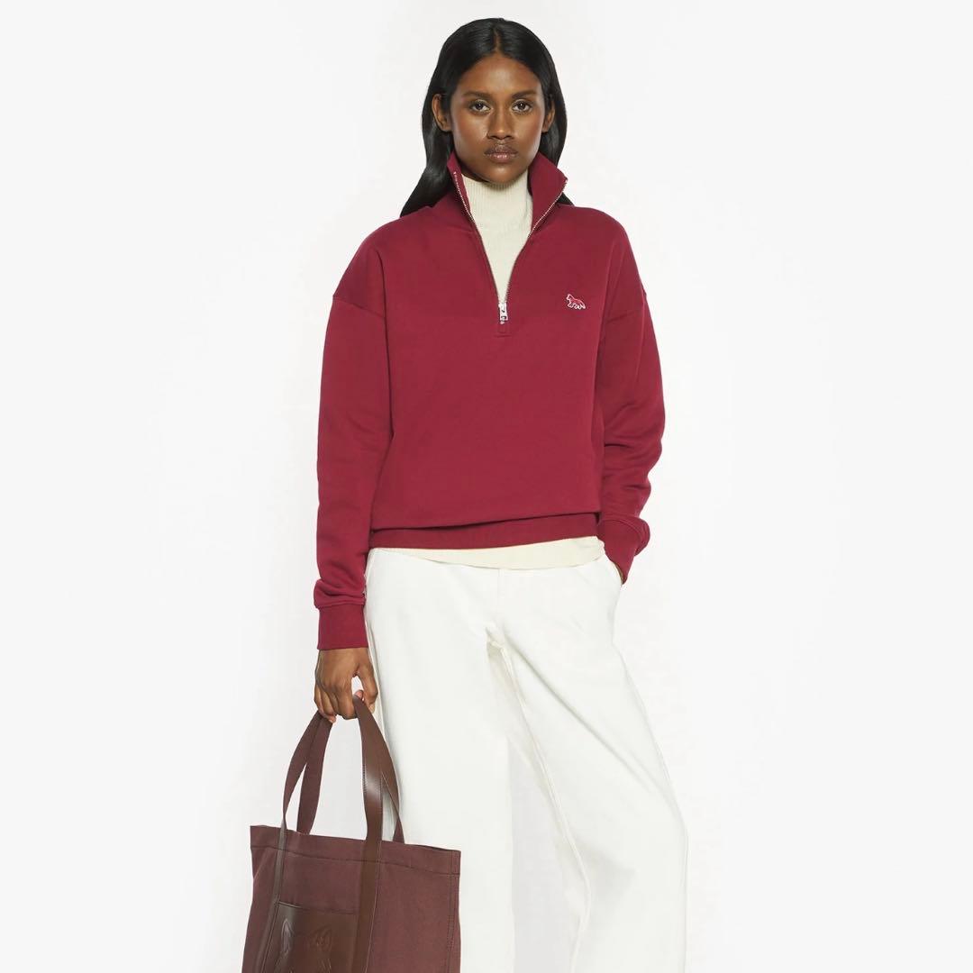 Maison Kitsunéベイビー フォックス ハーフジップ スウェットシャツ