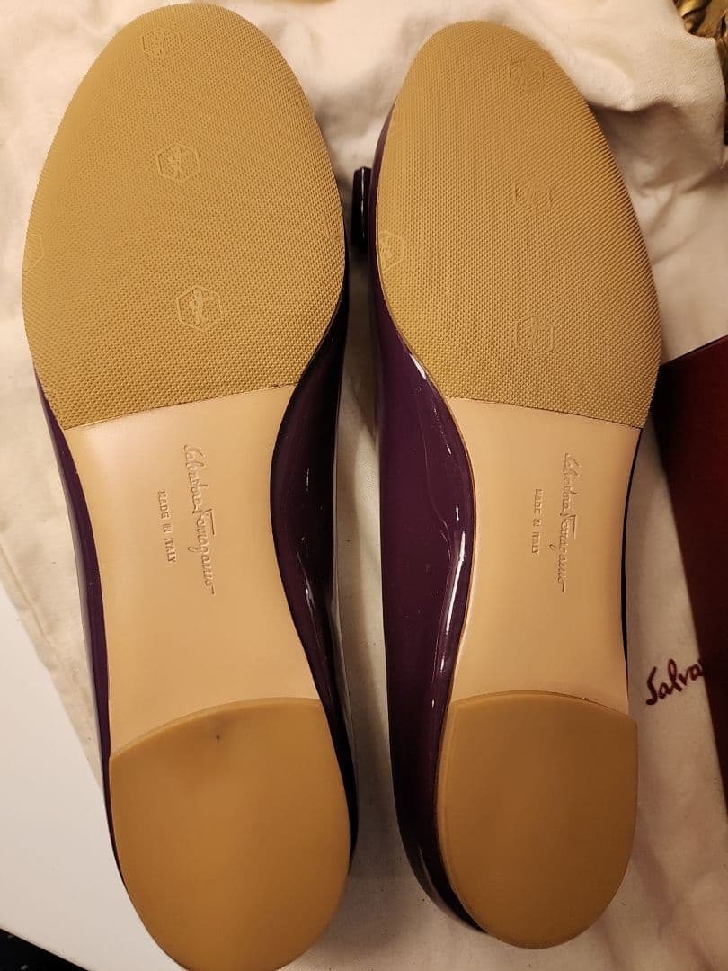 Salvatore Ferragamo パープル バレエシューズ 6.5D
