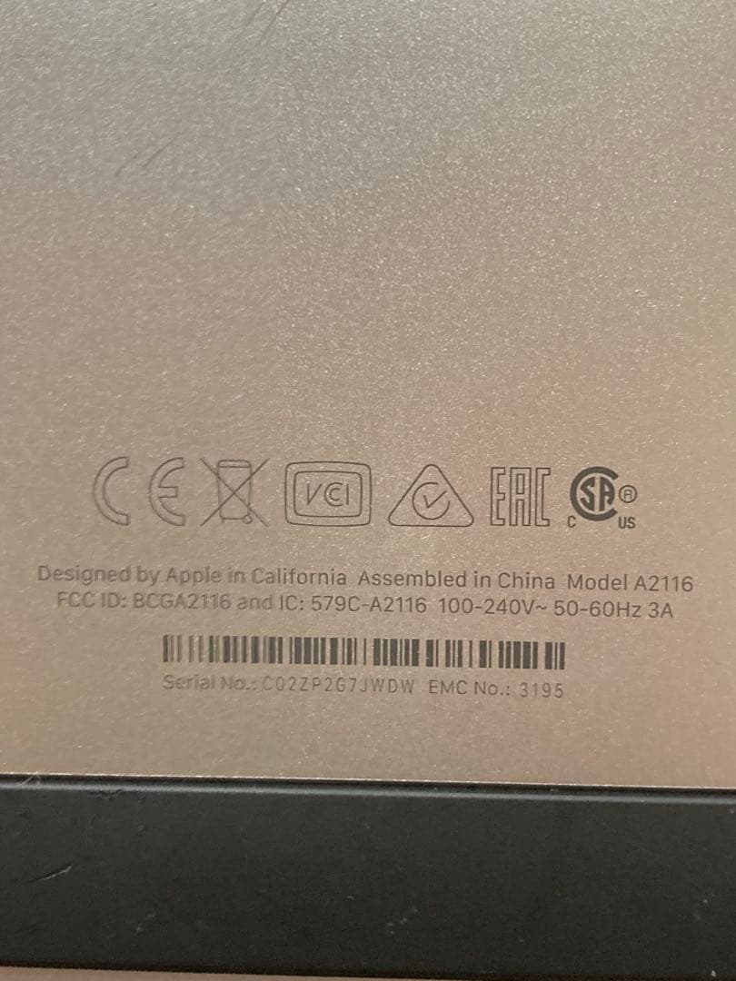 ジャンクiMac 3.6GHz Core i3 8GB A2116 パネル割れ