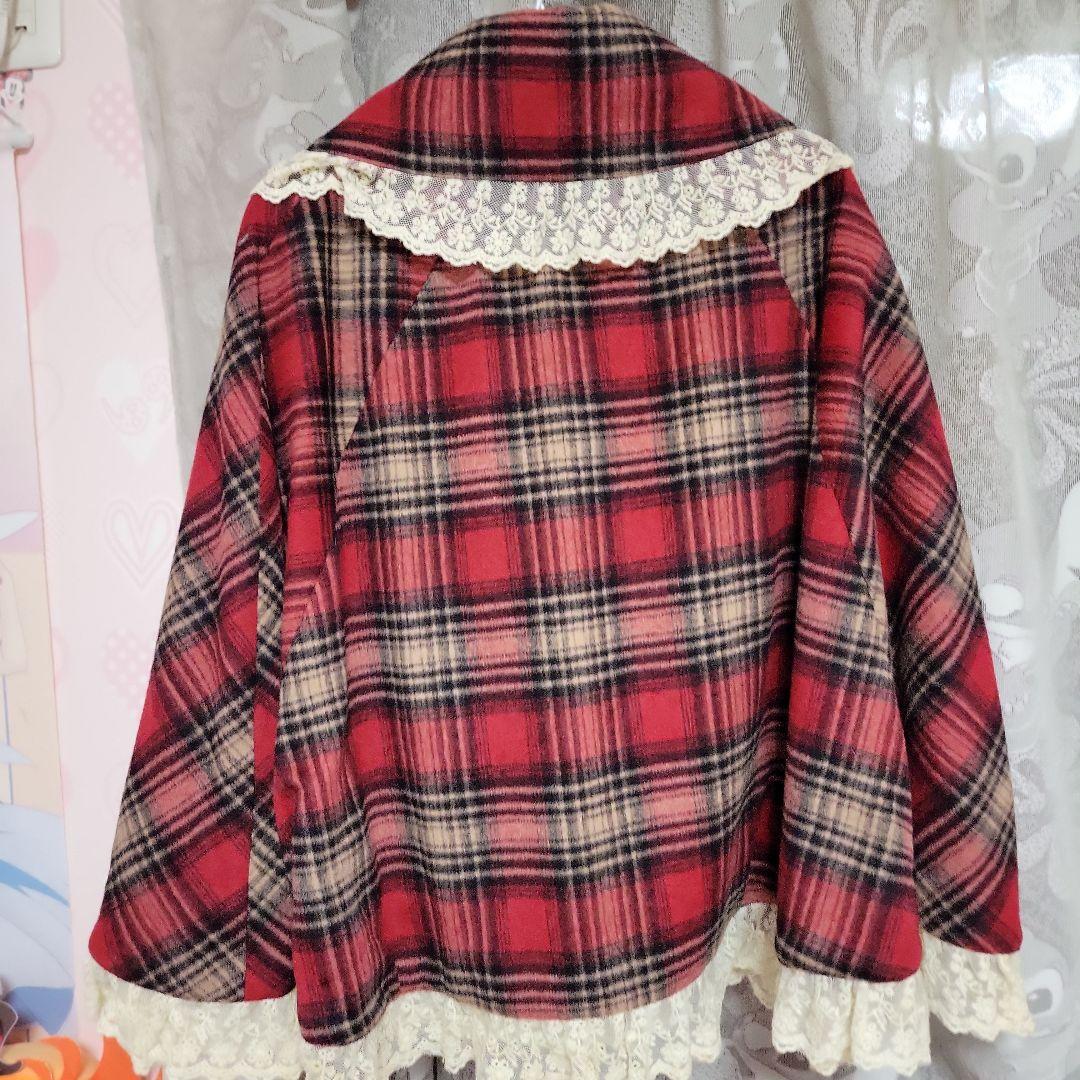 きゅー様専用 LIZ LISA 赤チェック ポンチョ 平成レトロ 平成ギャル