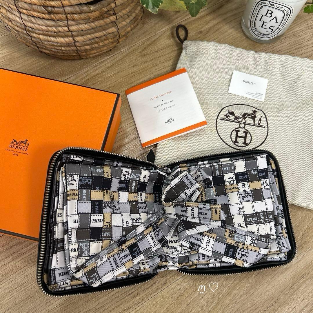 HERMESエルメス シルキーポップ ボルデュックリボン 携帯サブエコ