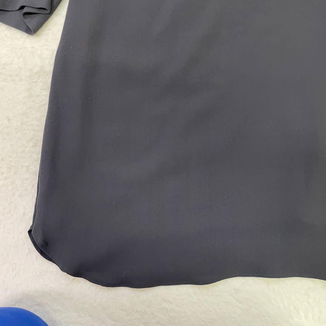 美品 BRUNELLO CUCINELLI ダークグレー 長袖ワンピース シルク - メルカリ