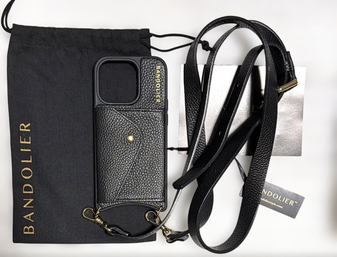 正規品バンドリヤー スマホケースストラップ iPhone15Pro ヘイリー　黒 Amazon.co.jp: BANDOLIER バンドリヤー iPhone 15 Pro 互換 ケース