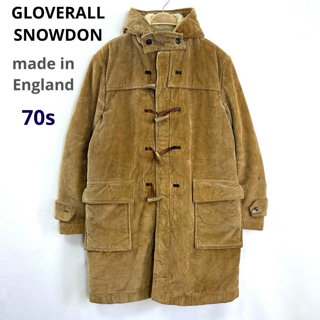 70s グローバーオール SNOWDON 太畝コーデュロイダッフルコート S12