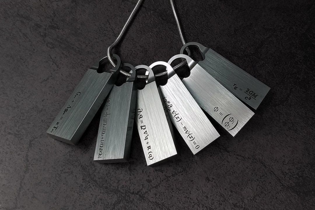 ロト　テスラネックレス Dextera pendant, Octagon shape, Round cut, Black, Ruthenium plated