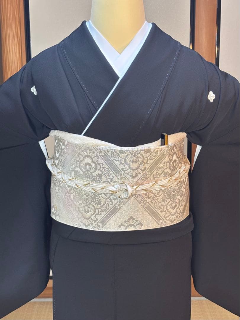 正絹豪華黒留袖5点フルセット 留袖 袋帯 帯締め帯揚げ 末広 - メルカリ