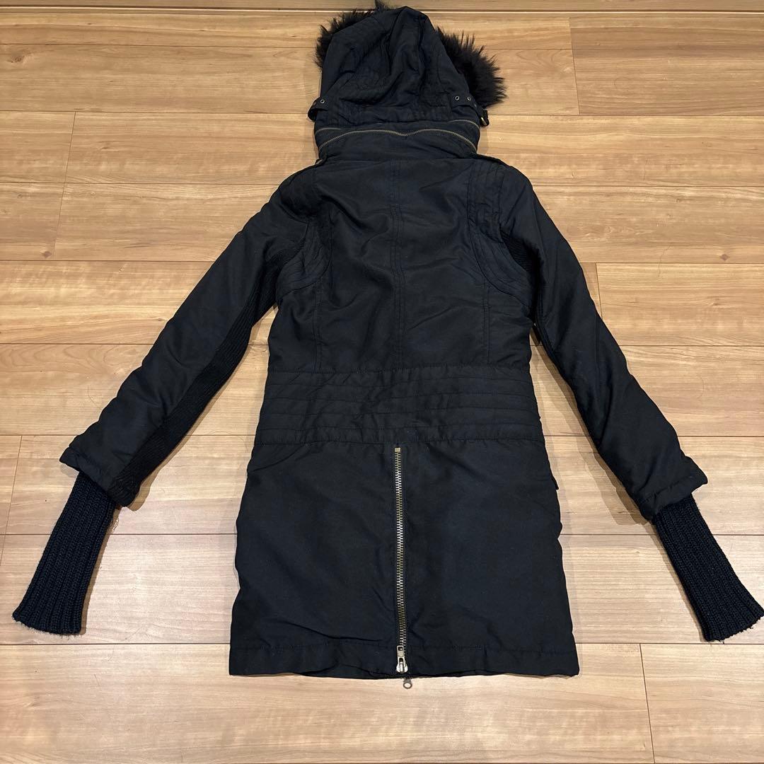 SLY 黒 モッズコート ファー付き - メルカリ