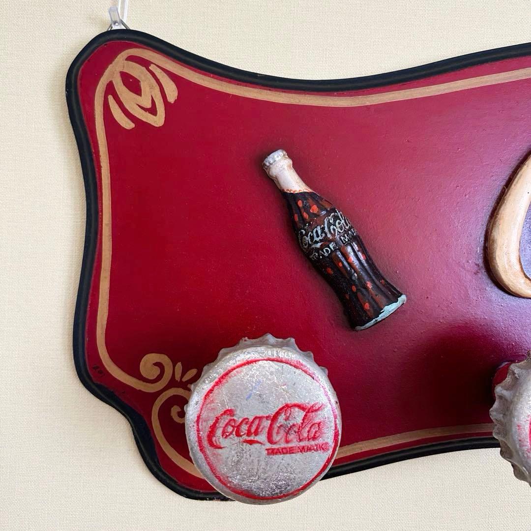 Coca-Cola レトロ壁掛けサイン コートハンガー ビンテージ コカコーラ