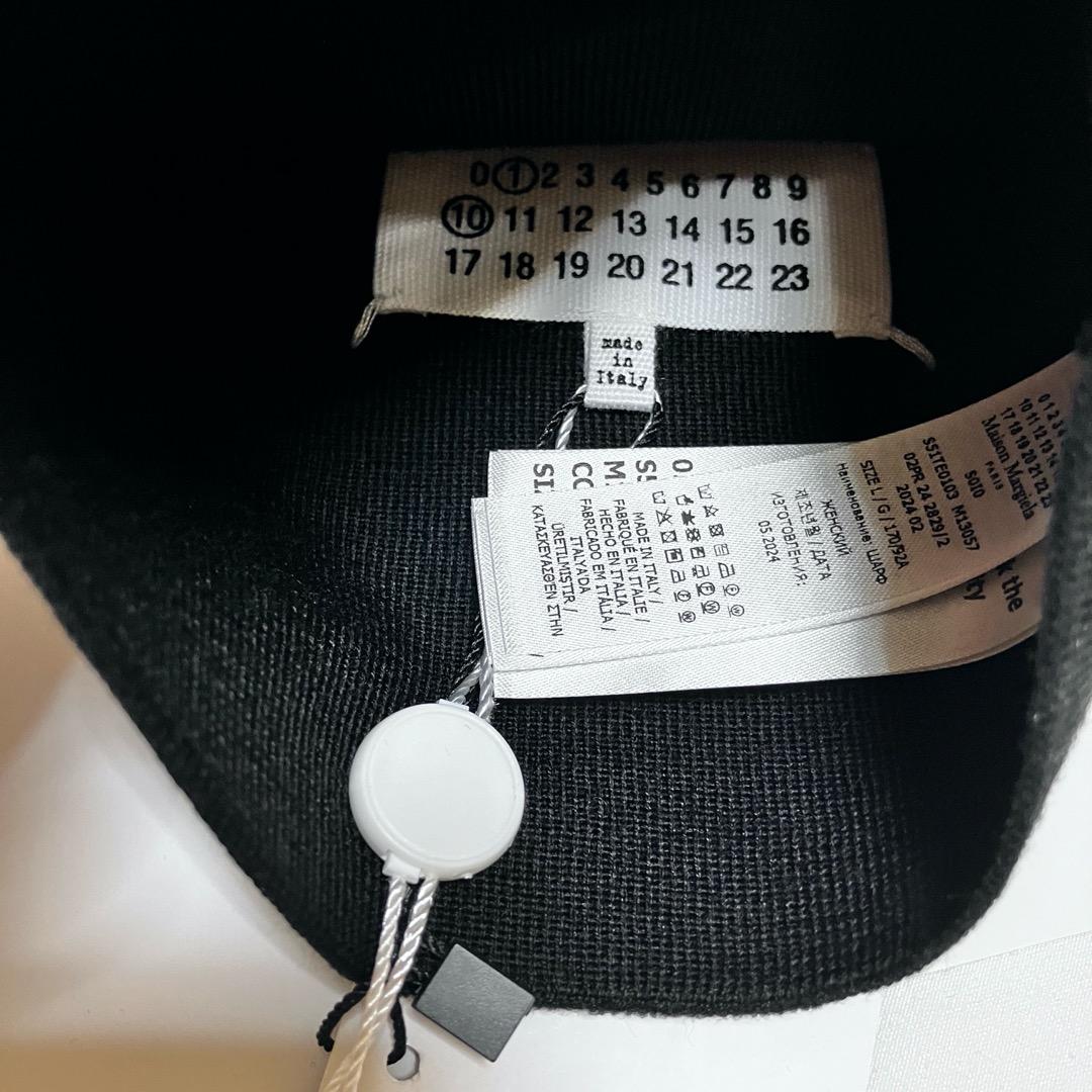 新品 マルジェラ 24aw スヌード ネックウォーマー 黒 ブラック 7156