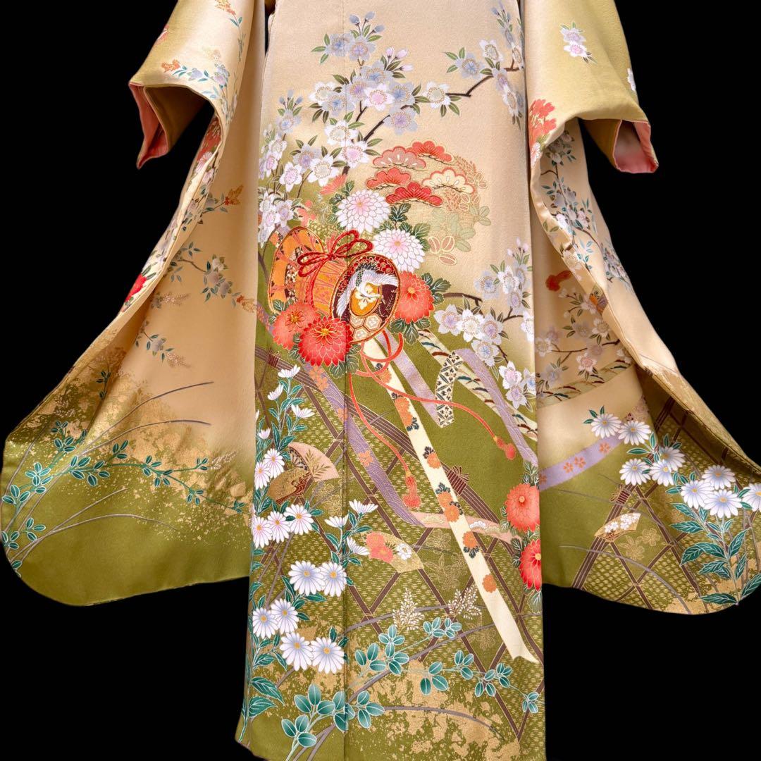 振袖フルセット やまと誂製 古典柄 正絹長襦袢 裄丈長め 151〜166cm